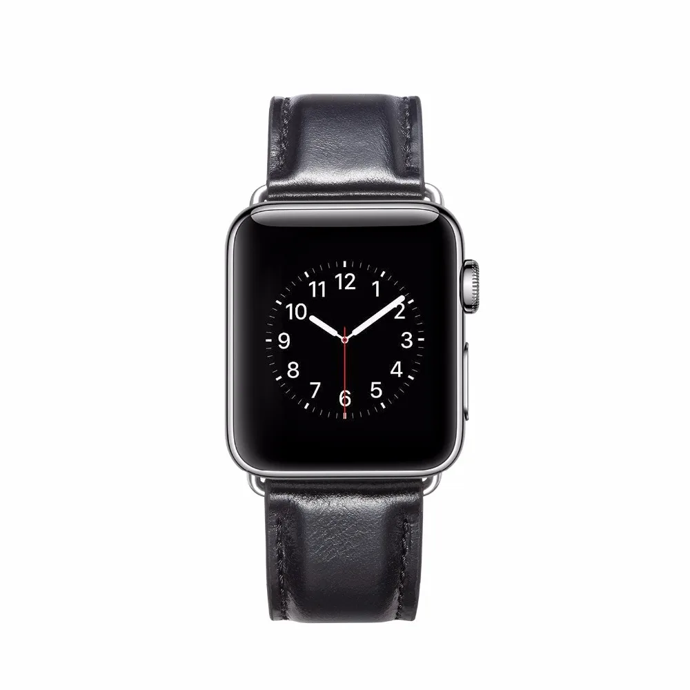 Ремешок из натуральной кожи для IWatch 44 мм 42 38 сменный Браслет в стиле ретро с