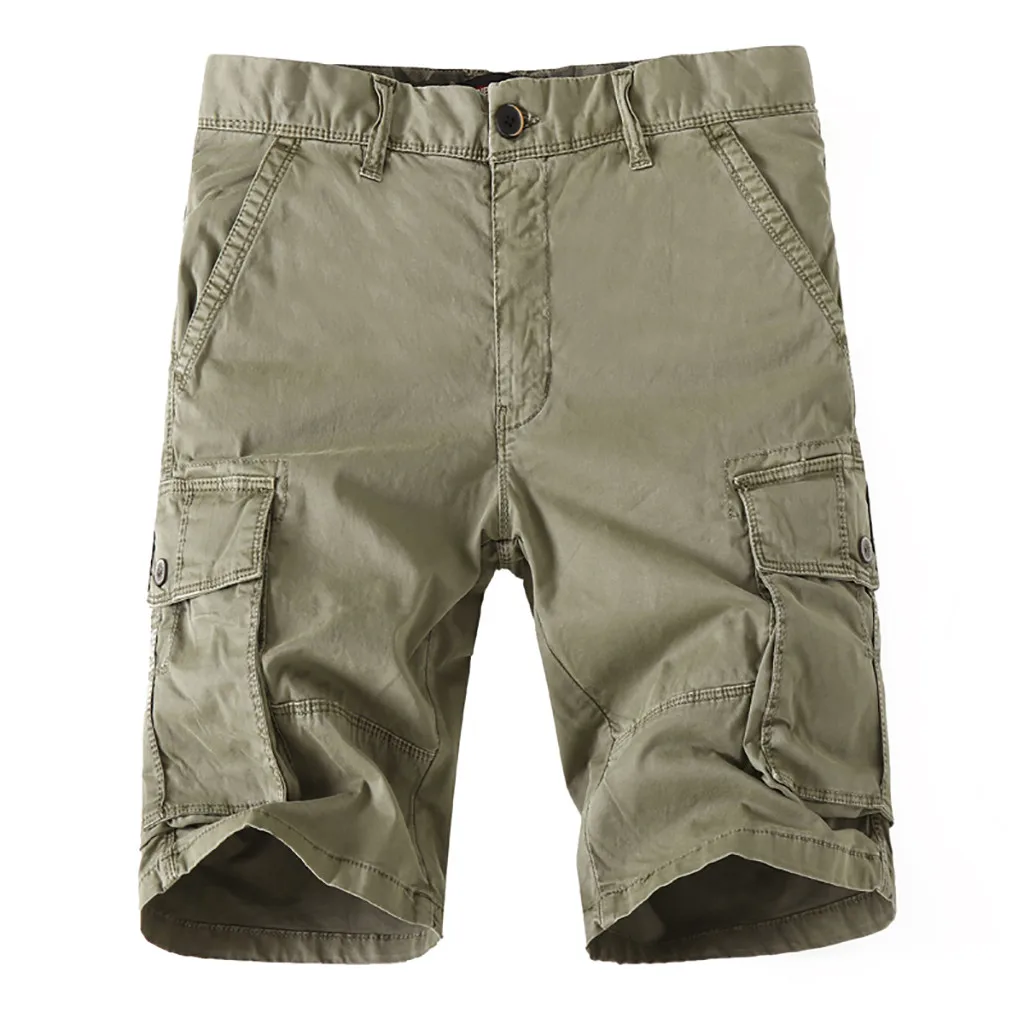Мужские шорты-карго в стиле милитари, классные летние шорты для отдыха с несколькими карманами для работы, повседневные шорты, комбинезоны, тактические шорты для мужчин