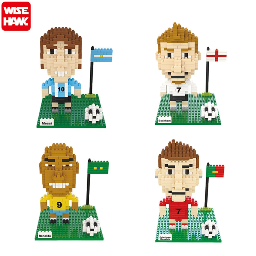 

Wisehawk World Cup Football Super Star CR7 C Ronaldo/Messi/Beckham Toys Model Building Blocks For Kids Gift Free Shipping
