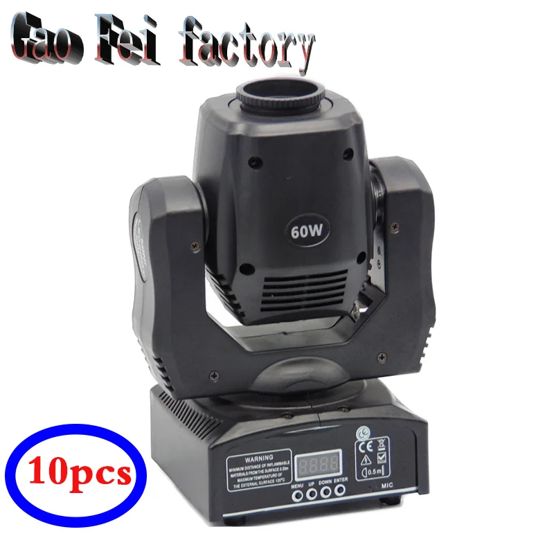 

(10 pieces/lot) 60W gobos DMX512 LED Spot Beam 60W 3 Prism Moving Head Stage Light DJ Lighting