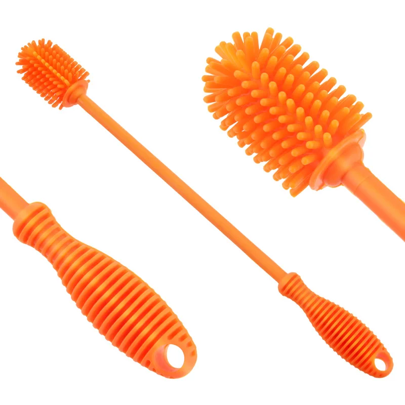 1PCS Silicone Bottle Cleaning Brush With Long Handle For Bottle Cup