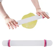 1 шт. пластиковая белая антипригарная скользящая скалка для помадки для выпечки регулируемые поделки помадка торт тесто ролик украшения торта инструменты