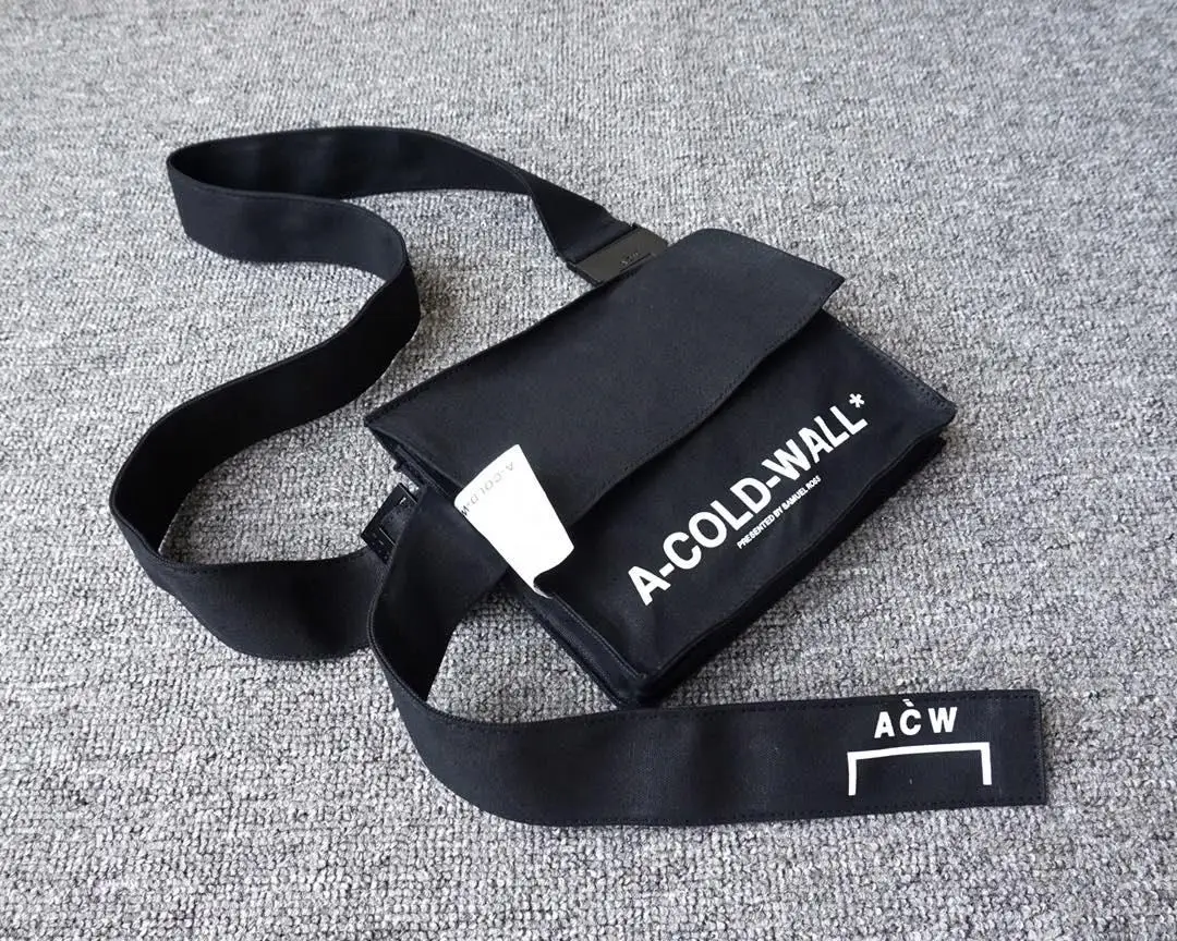 A-COLD-WALL ACW canvas bag Waist Change bag Backpacks hip-hop streetwear Multifunction shoulder bag bag Justin bieber