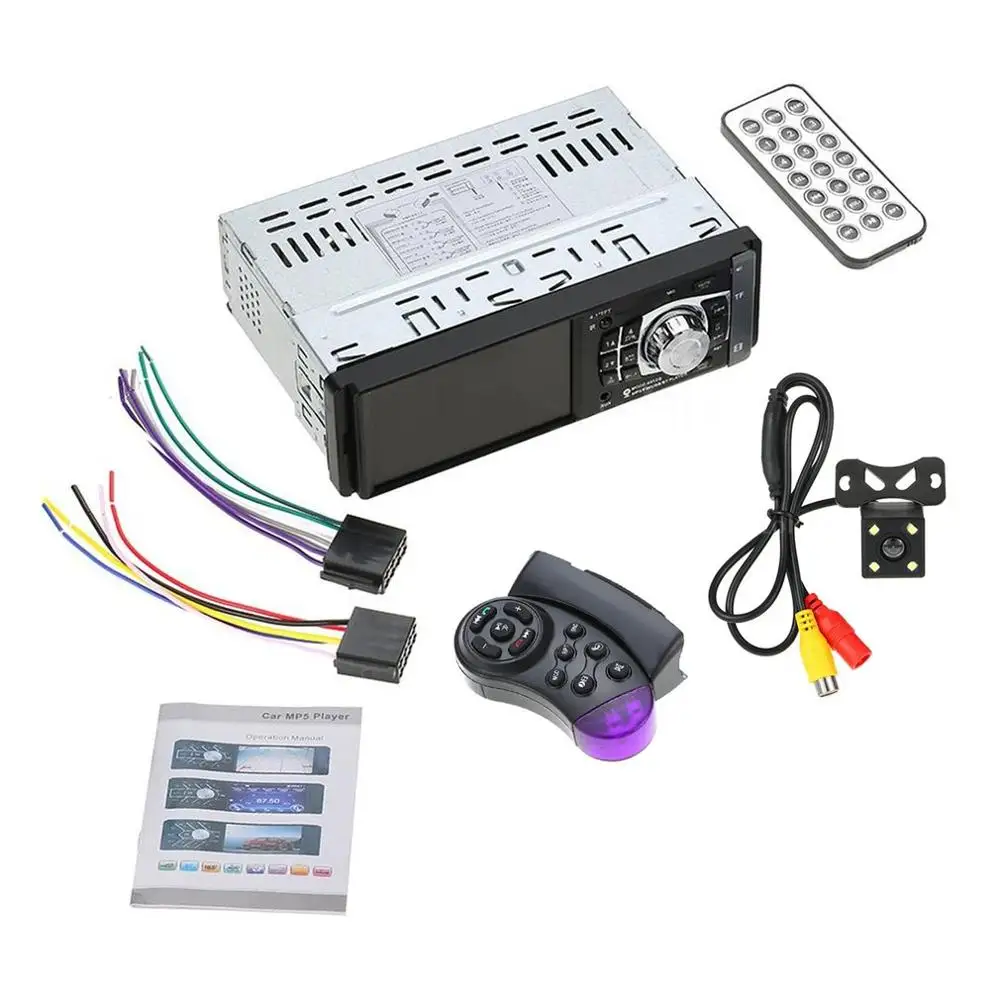 

4012B 4.1 inch 1 Din Car MP3 Player Car Radio Auto Audio Stereo FM Bluetooth 2.0 Support Rear View Camera Steering Wheel Control
