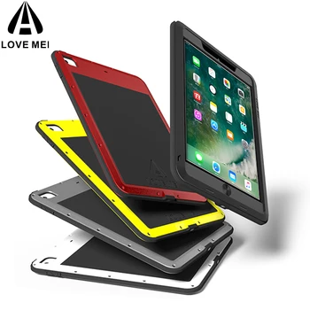 

LOVE MEI Aluminum Metal For New iPad 9.7 2018/2017 Case Powerful Shockproof Strong For New 9.7 iPad Case Gorilla Toughened Glass