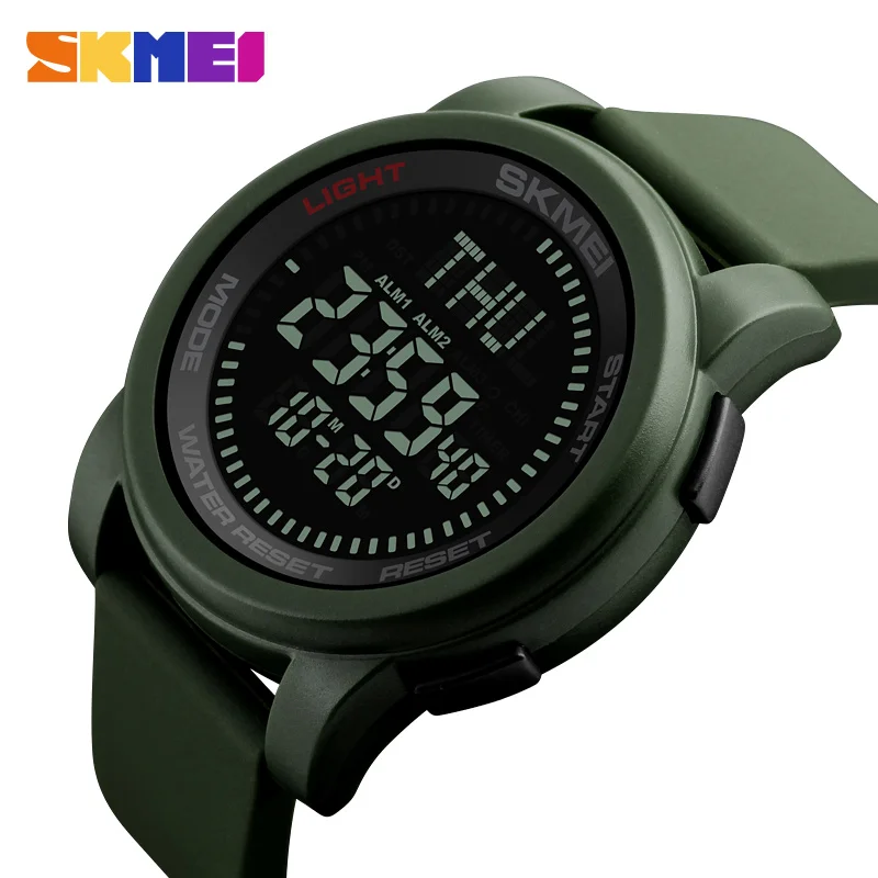  SKMEI Men Sports Compass LED Watches Watwrproof Luxury Fashion Military Watch Digital Outdoor Wristwatch Relogio Masculino 1289