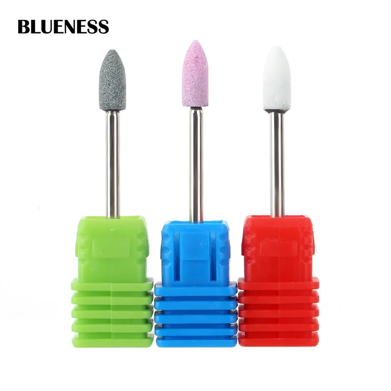 

Blueness 3 Types Corundum Material Ceramic Stone Umbrella Sharp Nail Drill Bits Electric Apparatus For Manicure Accessory