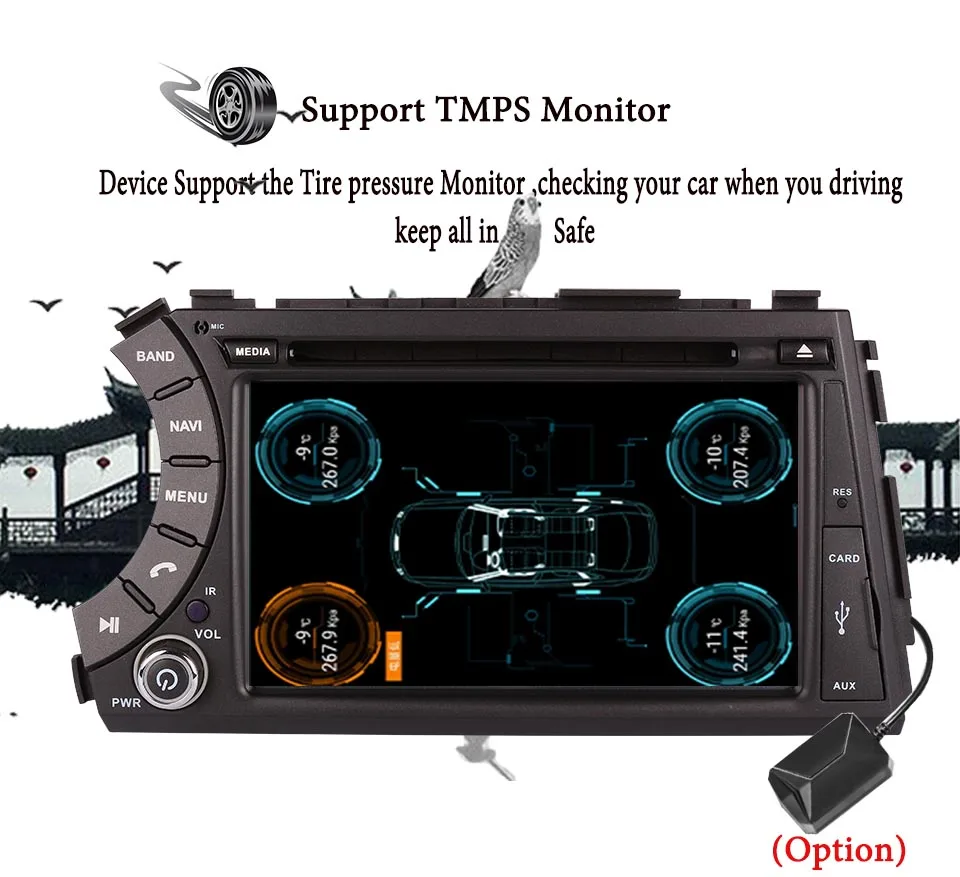 Excellent RAM 4GB Android 9.0 CAR dvd player radio For Ssang yong Ssangyong Actyon Kyron 2005-2013 with GPS Navi multimedia 4G WIFI Stereo 5