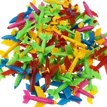 

10/50pcs Mini Assembled Plastic Colourful Aircraft Model Flying Glider Planes Educational Toys Kids Gift Random Color