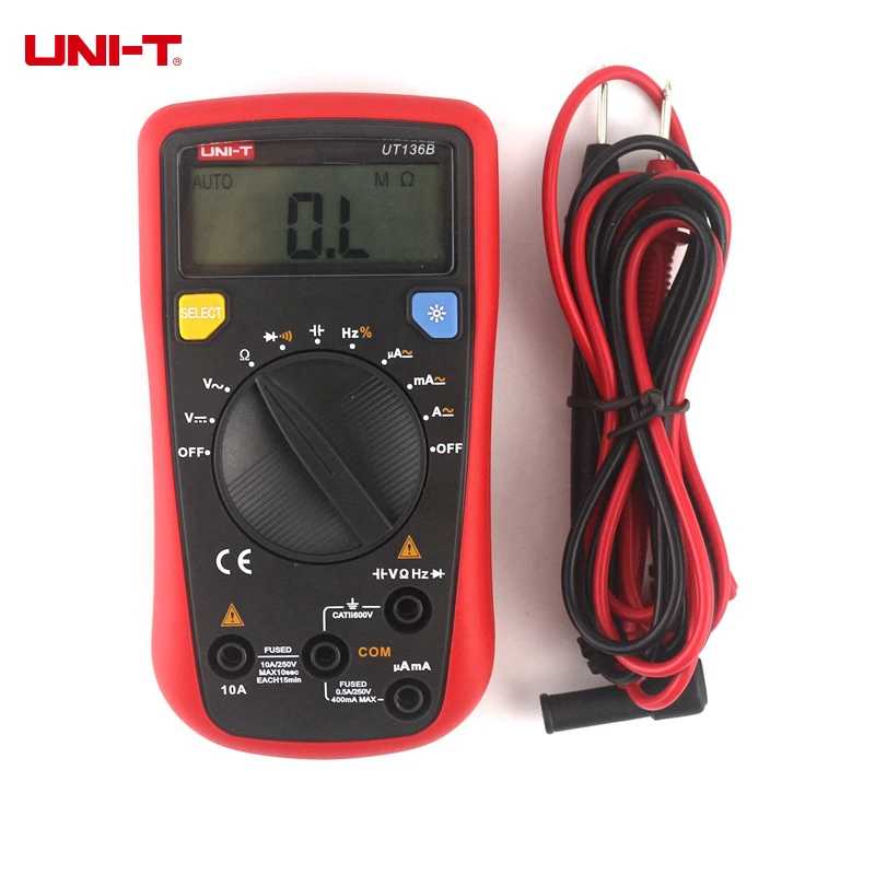 UNI T UT136B Digital Multimeter Mini Auto ranging Handheld Multimetro