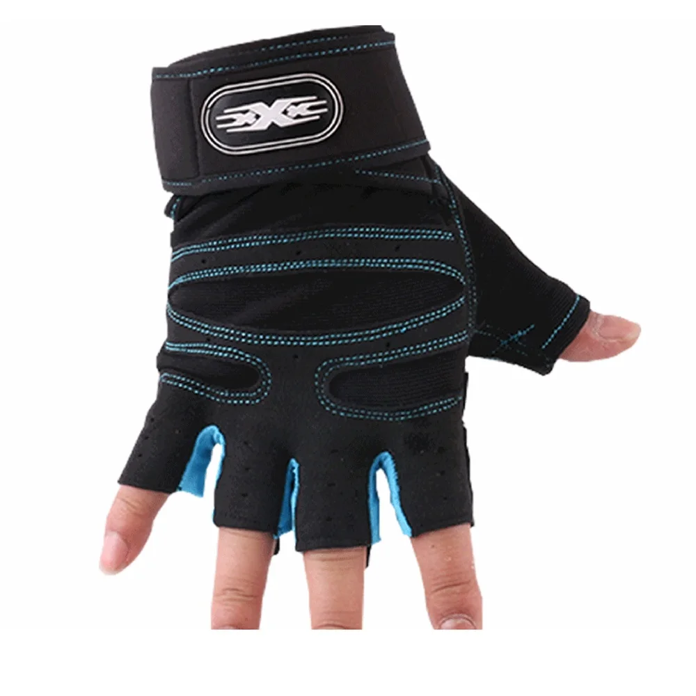 SPORTSHUB Professional Half Finger Gym Fitness Gloves Body Building Training Wrist Glove for Dumbbell Weightlifting EF0034