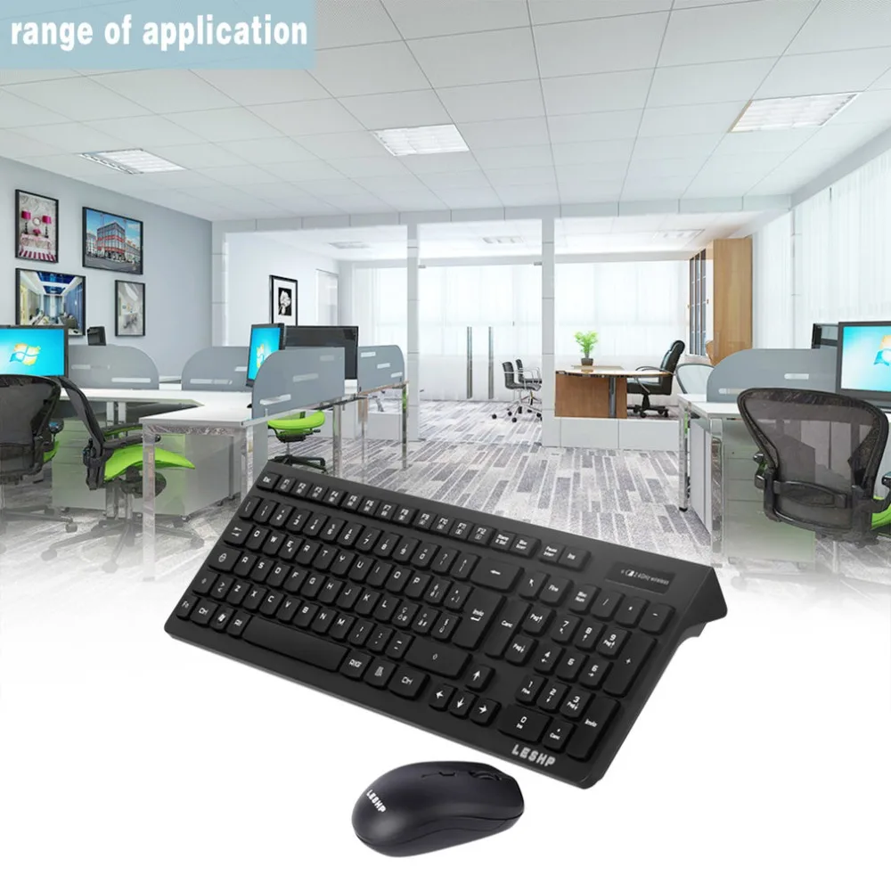 

Wireless Keyboard & Optical Mouse Combo Set Kit with USB Receiver Gaming Mouse Keyboard Spanish Italian French three languages