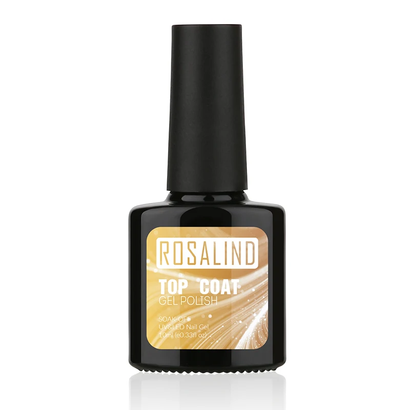 

ROSALIND Top Coat and Base Coat P+Black Bottle 10ML Gel Nail Polish Nail Art Nail Gel Polish Semi Permanent UV LED Gel Lacquer