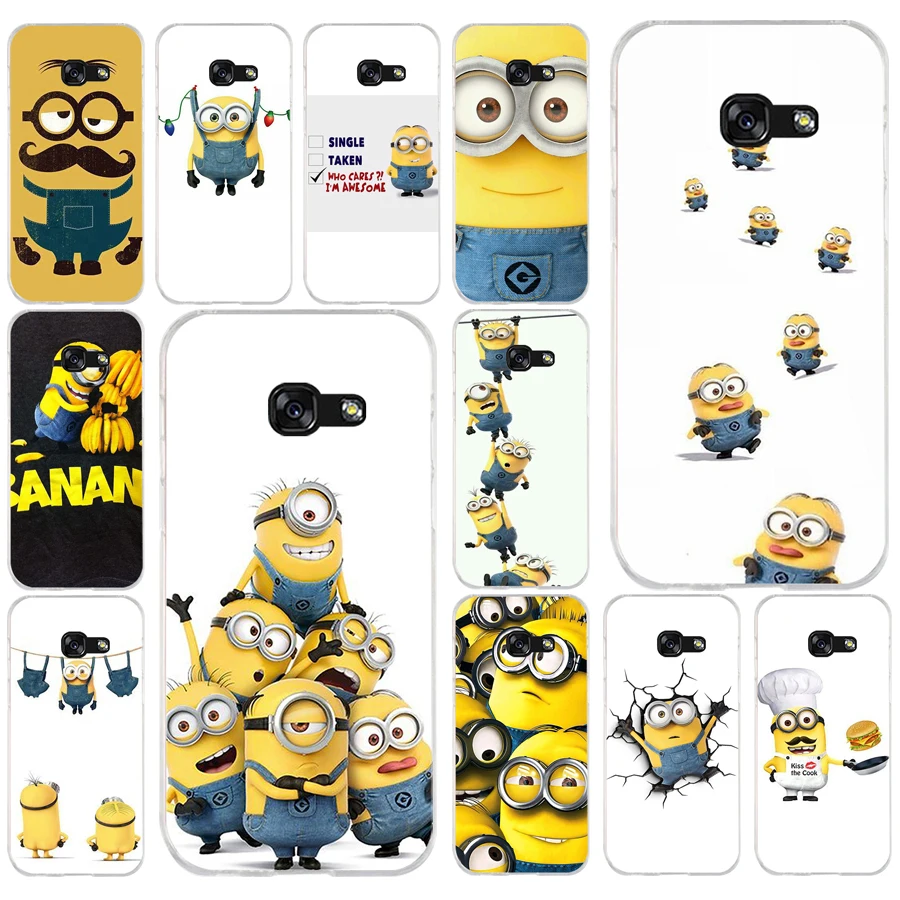 

079FG Funny Despicable Me Yellow Minion Soft Silicone Tpu Cover phone Case for Samsung a3 a5 2017 a6 plus a7 a8 2018 s6 7 8 9