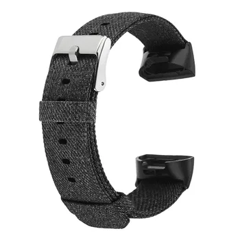 

8 Colors Strap for Fitbit Charge 3 Smart Bracelet Replacement Watch Band Canvas Nylon Denim Men Women Smartwatch Accessories
