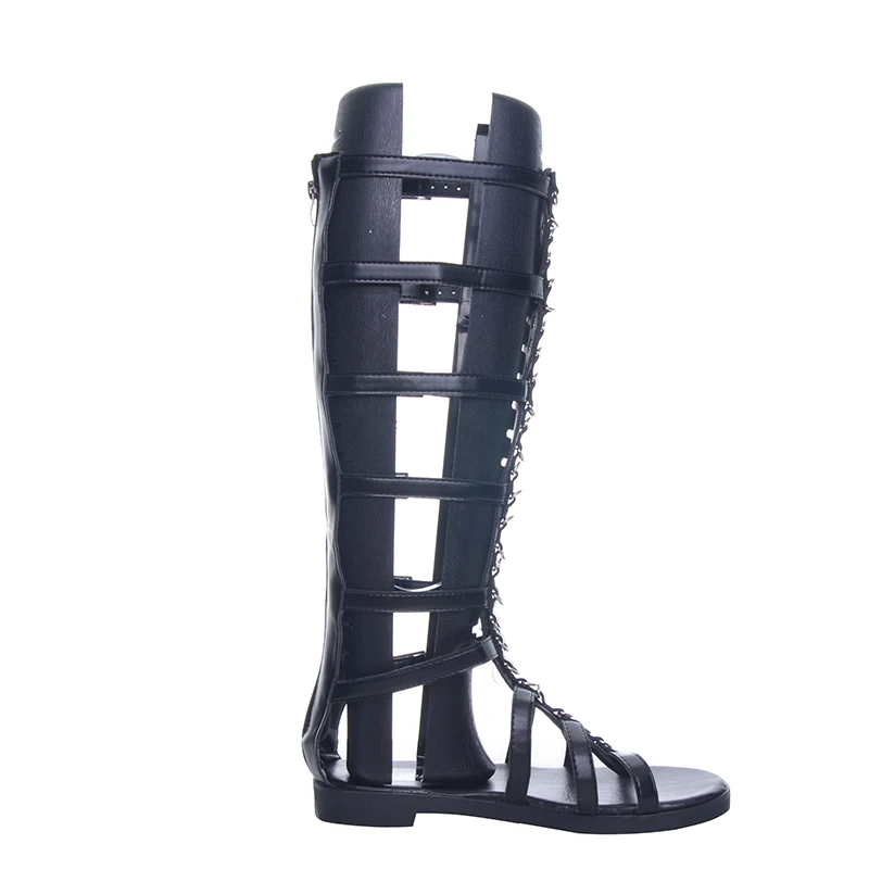 

2019 New Fashion Metal Chain Gladiator Sandals Woman Flat With Summer Shoes Buckle Frework Boots XWZ4201