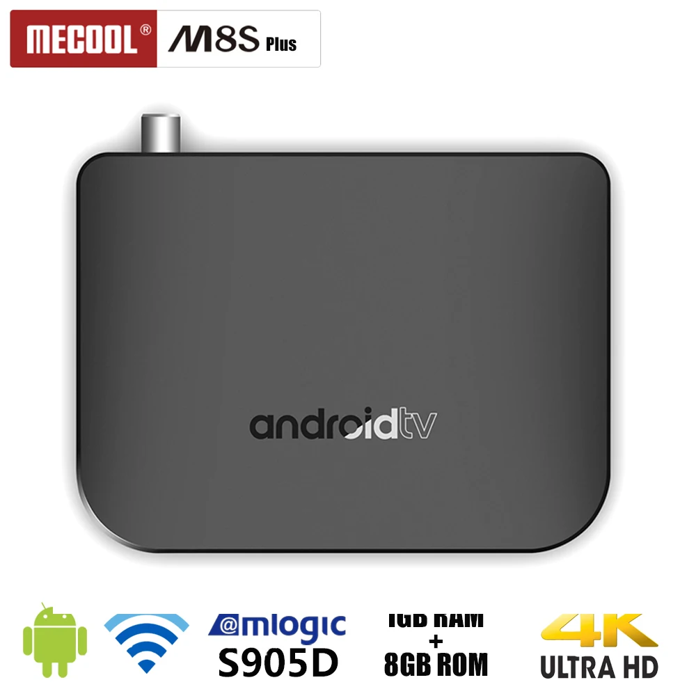 

MECOOL M8S Plus DVB - T2 TV Box Android 7.1 Amlogic S905D 2.4G WIFI 1GB 8GB WiFi Set Top Box 4K Set-top Box With remote control