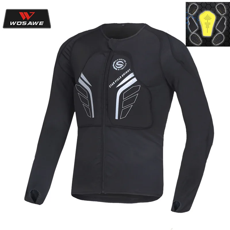 WOSAWE мотоциклетные мужские защитные куртки высокая видимость светоотражающие плечевые мотокроссы Защита тела задняя защитная Экипировка куртки