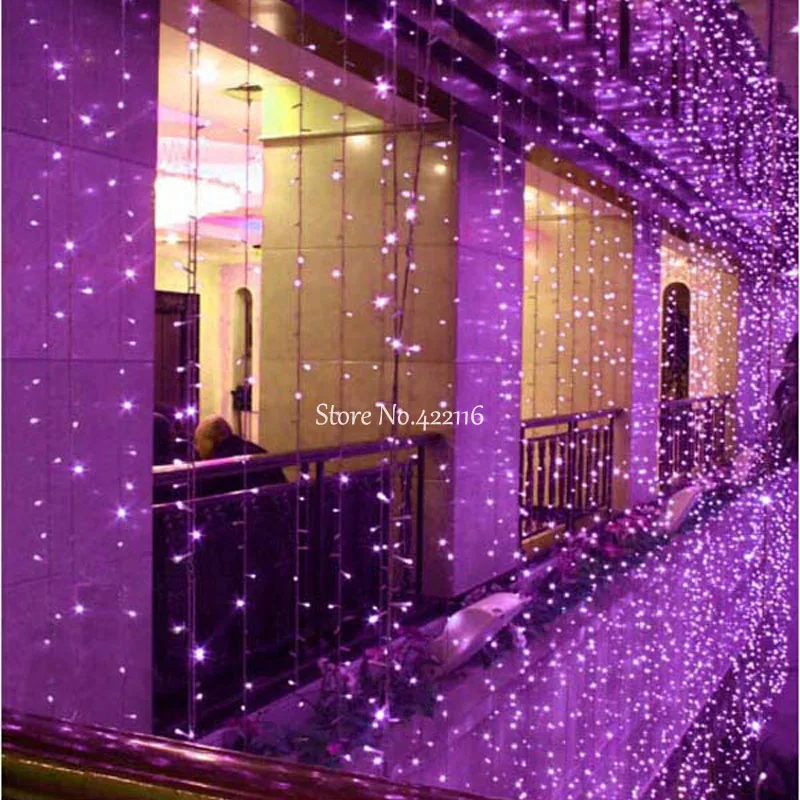  8x3m 8x4m LED Icicle Curtain String Fairy Lights Christmas Holiday Lights Garlands For Wedding/Part - 32797583156