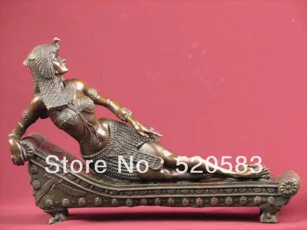 

100% BRONZE STATUE CLEOPATRA CLASSIC HIGHLY DETAILED SCULPTURE