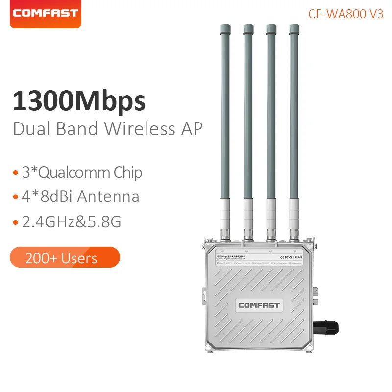 Comfast 1300 Мбит/с двухдиапазонный 2 4 и 5 8G открытый беспроводной гигабитный Wi Fi роутер