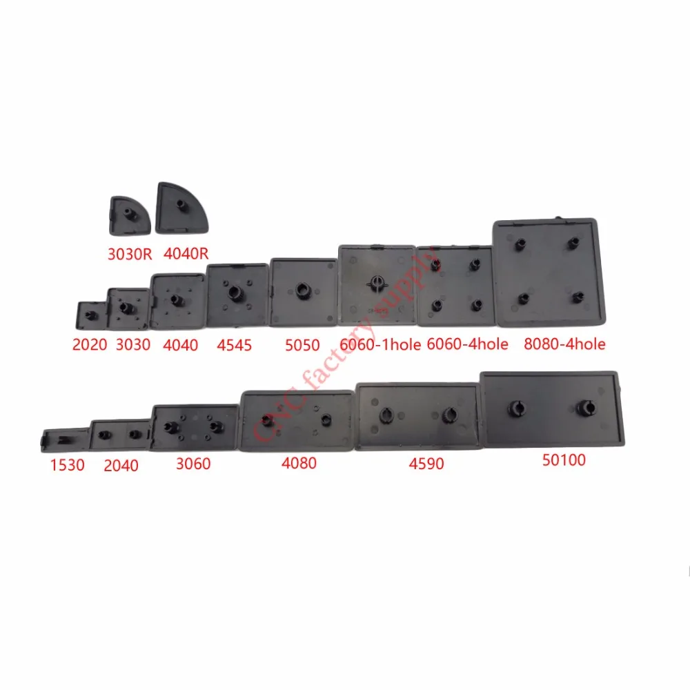 

Hot sale CNC 3D Printer Parts Plastic End Cap Cover Plate black for EU Aluminum Profile 2020/2040/3030/3060/4040 nylon Endcap