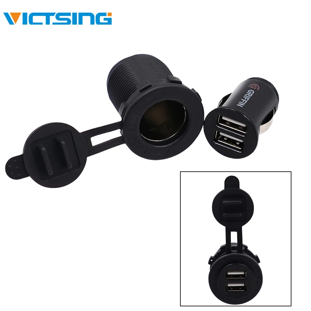 Водонепроницаемое автомобильное зарядное устройство VicTsing 5 в 2 1 а с двумя USB