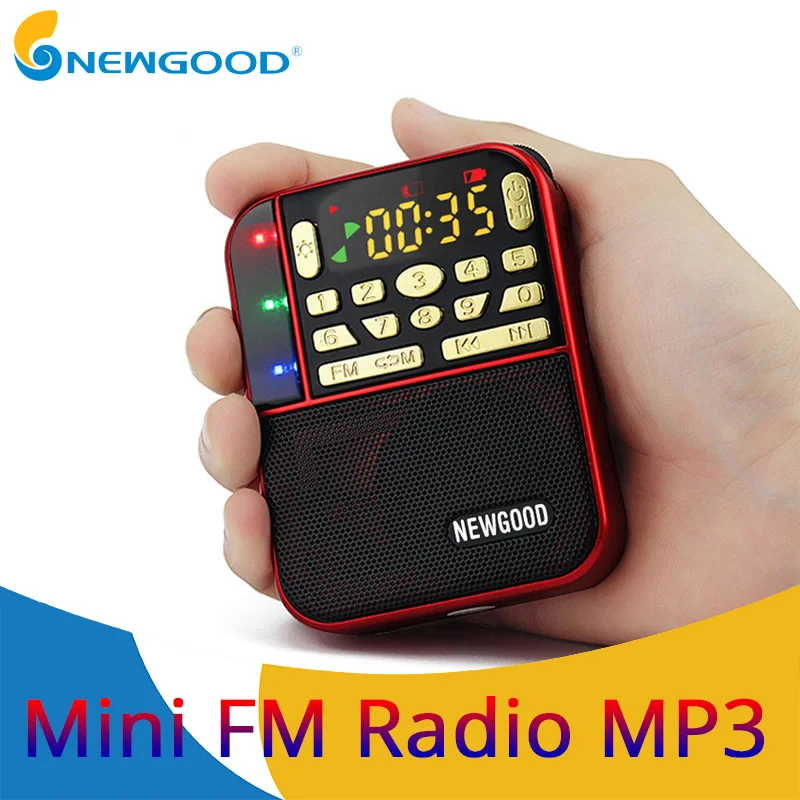 Карманное стерео радио Mini Fm портативные микро Sd радиостанции модная полосная