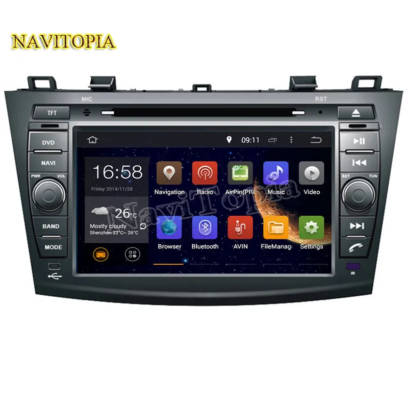 Excellent Octa Core 4G RAM 64G ROM Android 9.0 Car DVD Multimedia Player Auto GPS Navigation for MAZDA 3 2010- 0