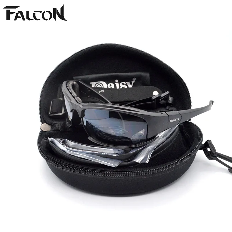 Daisy X7 Airsoft Tactical Paintball Game Goggle Glasses 4 pcs of Lens for Helmet with Motorcycle
