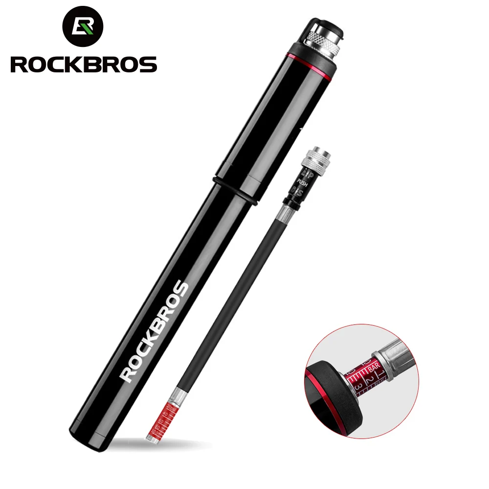 Насос горный велосипедный ROCKBROS портативный из алюминиевого сплава с