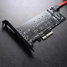 Компьютер NVME Компоненты черный M SSD двойной Интерфейс M.2 NGFF к PCI Express X4 аксессуары адаптер карты Панели B-ключ