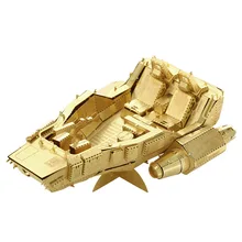 Gold Yuan order snow car model laser cutting 3D puzzle DIY metalic spacecraft jigsaw free shipping