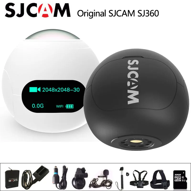 Оригинальный SJCAM SJ360 действие Камера Wi Fi 2 К Sports DV Ultra HD 360 панорама 12MP рыбий глаз