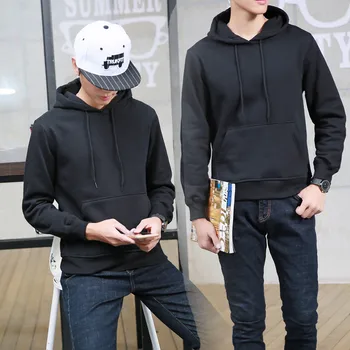 

Autumn and winter New Pullover Sweatshirt Men's Solid color Hooded Sweatshirt Thick Casual Hooded jacket More size S-XXXL