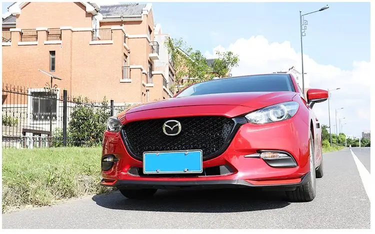 Для Mazda 3 Axela- гоночные решетки сотовая решетка Передняя гоночная решетка черный передний бампер модифицированная для Axela