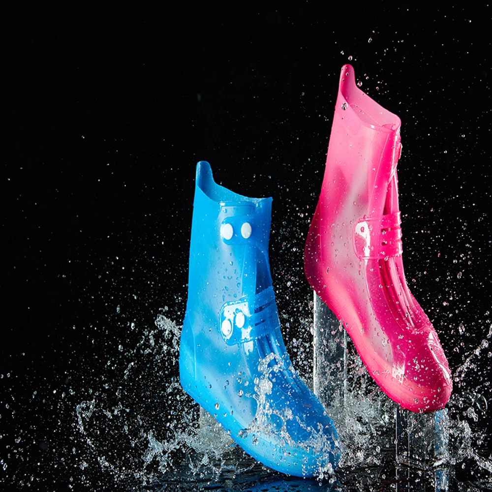 

Waterproof Shoes Raincoats Cover 5 Colors Quality Non-slip Cover For Men Women Kids Shoes Elastic Reusable Rain Boots Overshoes