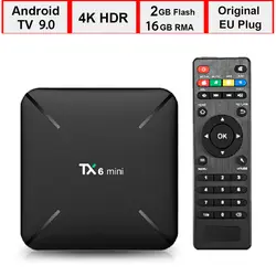 XT6 Мини Смарт Android ТВ Box Android 9,0 4 ядра 2 ГБ + 16 Гб 2,4 г Wi-Fi 4 K HD обмена потоковыми мультимедийными данными (AirPlay) Декодер каналов кабельного