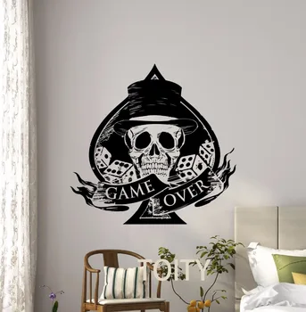 Stickers autocollant style game over spade