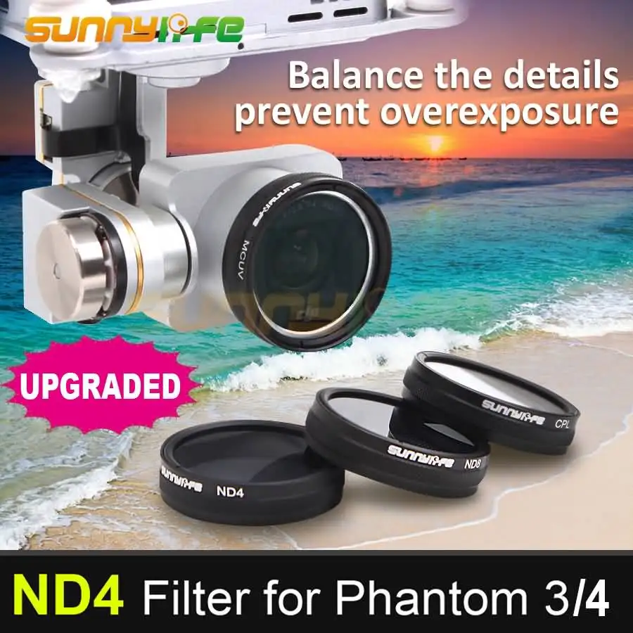 

1pc Sunnylife ND4 Dimmer ND-4 Light Microscopy Lens Filter for DJI Phantom 4 & Phantom 3 Professional\Advanced\Standard