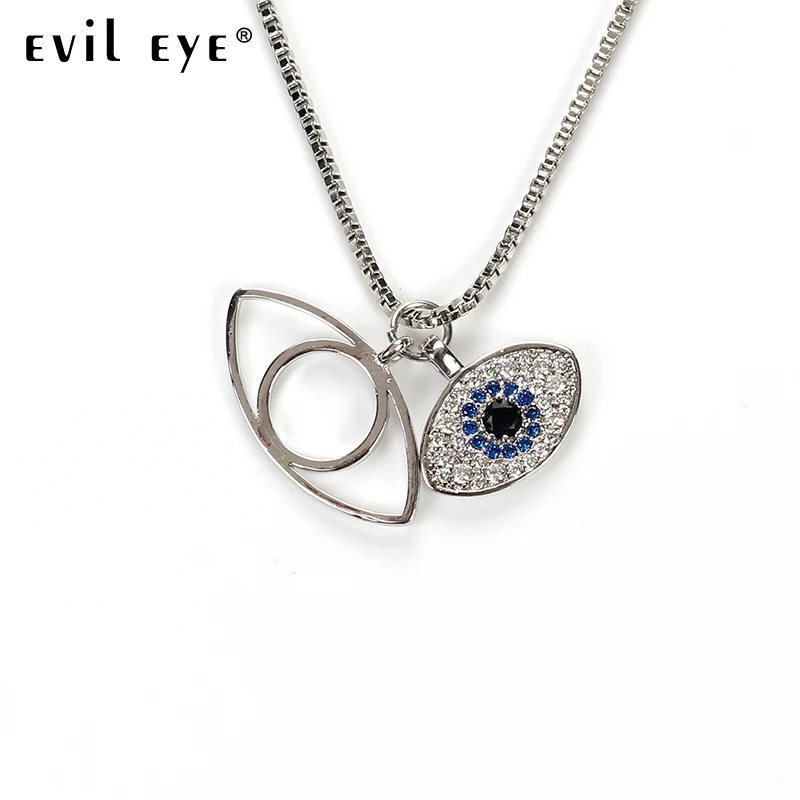 

EVIL EYE new fashion 4 color evil eye pendant necklaces trendy material EYE pendant necklaces for woman jewelry gift EY2833
