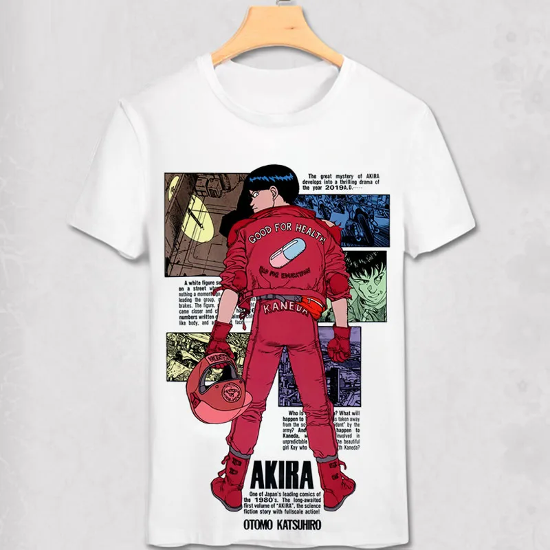 Футболка Akira Shotaro Kaneda Biker The Capsule Motorcycle японское аниме футболка Bro мужская летняя