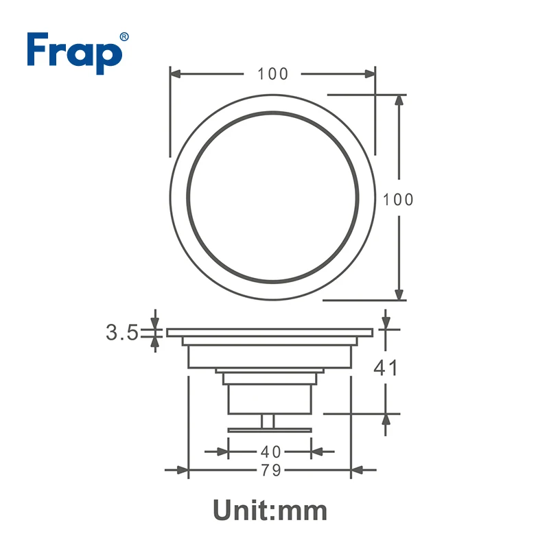 Frap Новое поступление анти-запах Ванна Душ слив Матовый круглый напольный душевой водоотводный сток отходов Решетка слив аксессуары для ванной комнаты Y38089