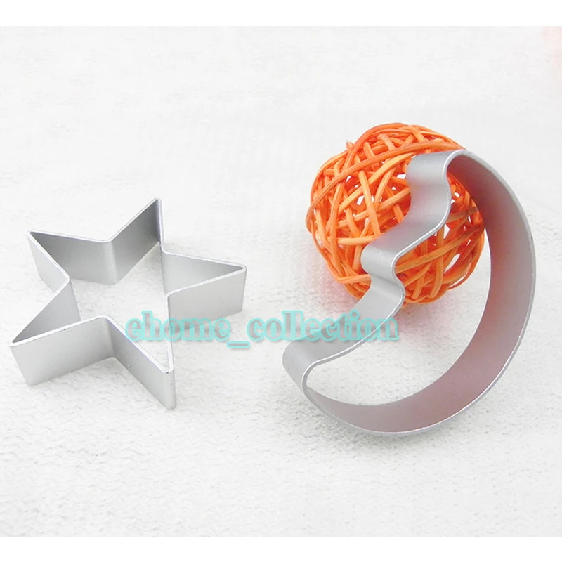 

2pc Star moon Shape Biscuit Mould Cookie Cutter Bakeware Pastry Confectionery Tools Biscuit Bakeware Baking Tool For Cake Decor