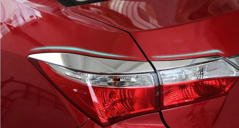 Auto Sedan Cover Styling For Toyota Corolla Altis E170 2013 2014 2015 2016 2017 ABS chrome Rear Tail Lamp Light Eyelid Trim | Автомобили и