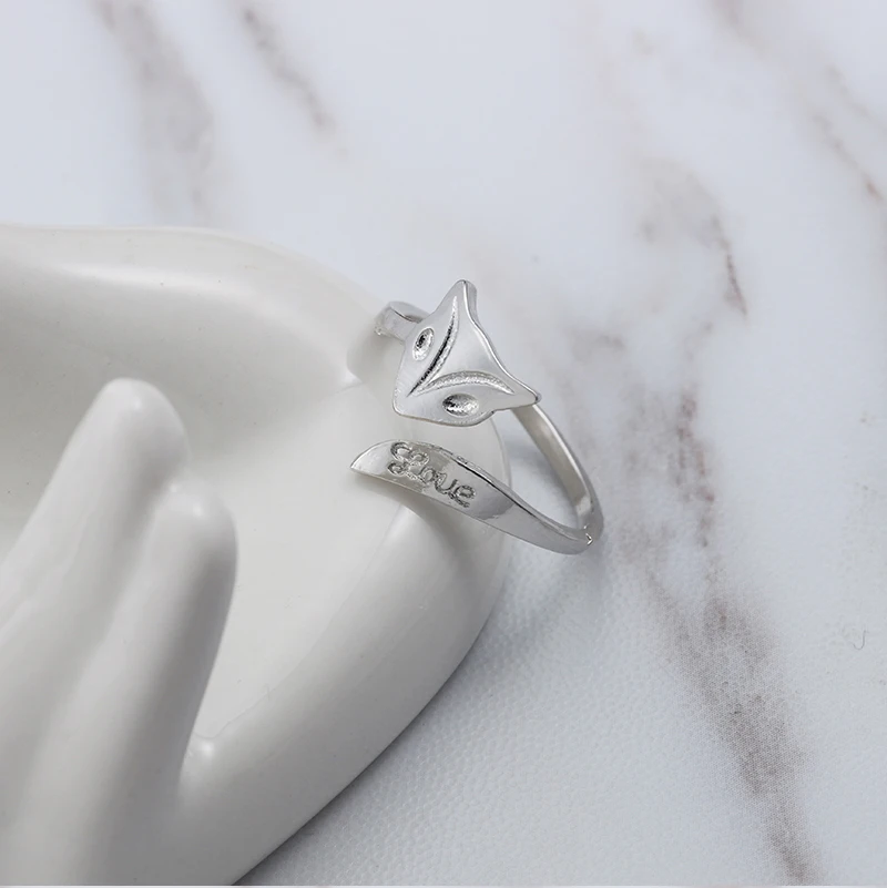 Модное кольцо в форме капли воды с изображением кота, простое регулируемое кольцо с крыльями ангела, ювелирное изделие в подарок для студентов