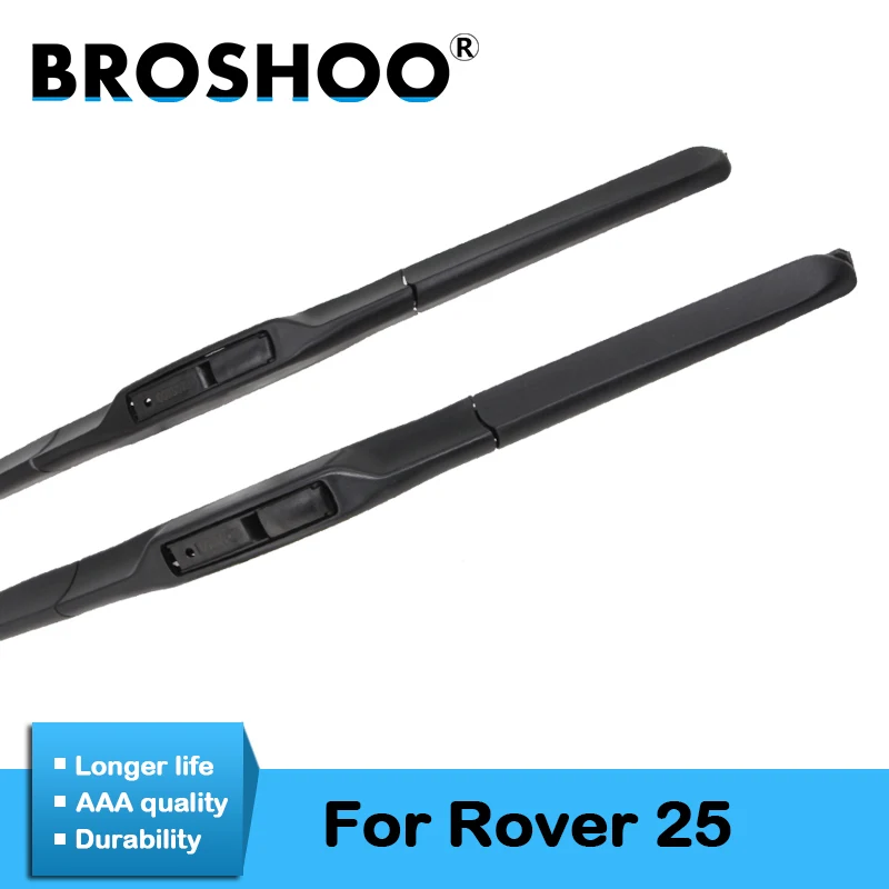 

BROSHOO Car Windshield Wiper Blades Natural Rubber For Rover 25 ,2000 2001 2002 2003 2004 2005 Fit Standard Hook Arm Accessories