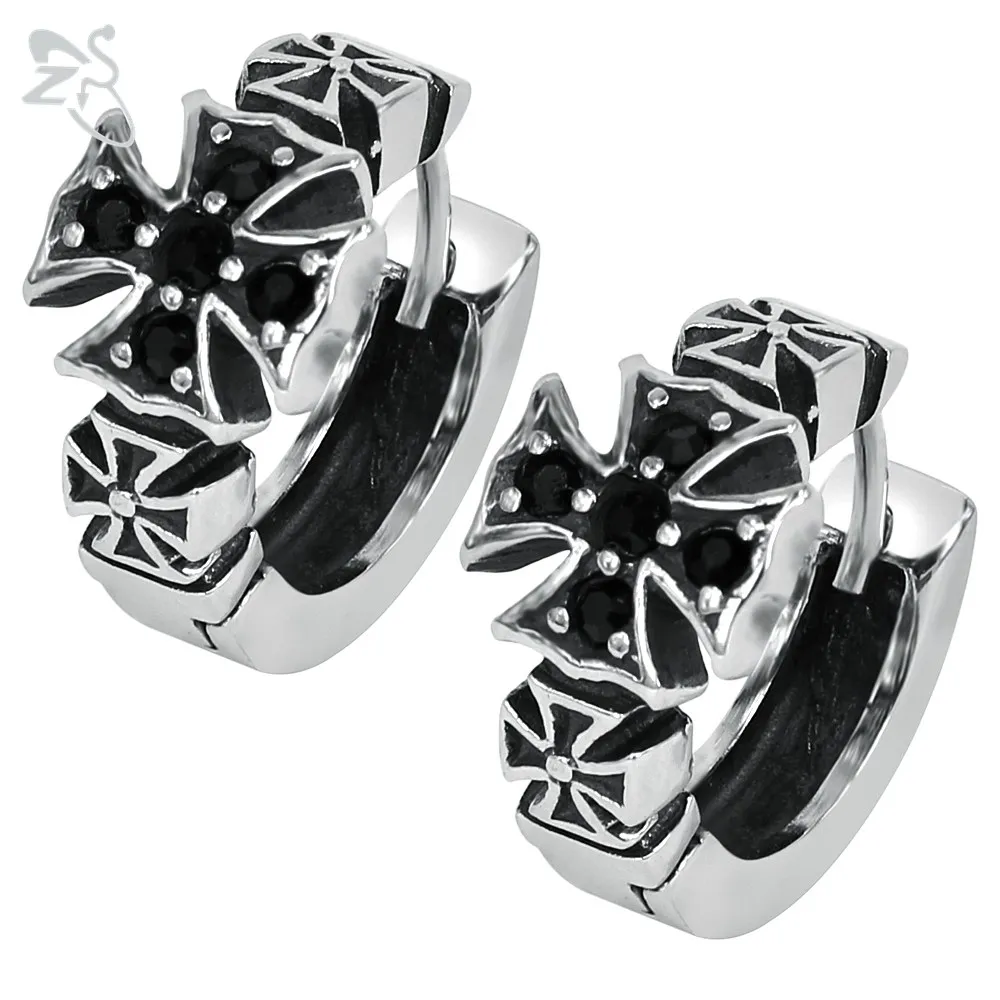 

Stainless Steel Hoop Earrings Round Silver Crystal Aros Punk Brincos Small Circle Earings Piercing Jewelry For Women Mens Earing