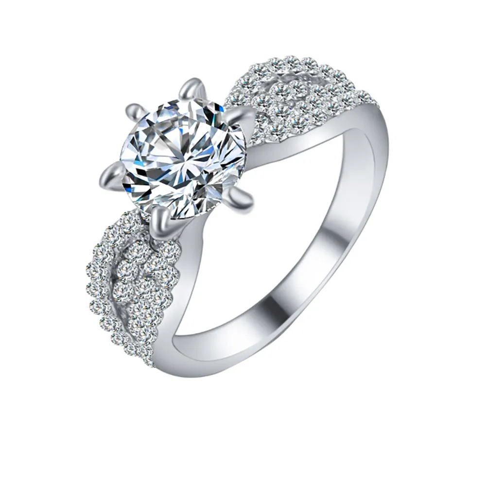 Женские кольца циркон мода сплава Jewels обручальное кольцо из розового золота женские кольца Anillo mujer