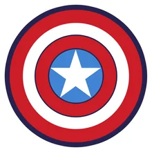 Коврик для гостиной, детской комнаты, Капитан Америка, коврик для спальни, милый мультяшный круглый ковер, нескользящий